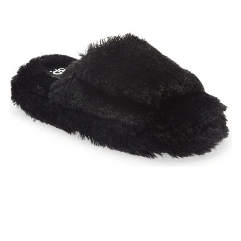 BP Slippers  "Fawn" adjustable Nordstrom black Womens Size Medium (7-8)